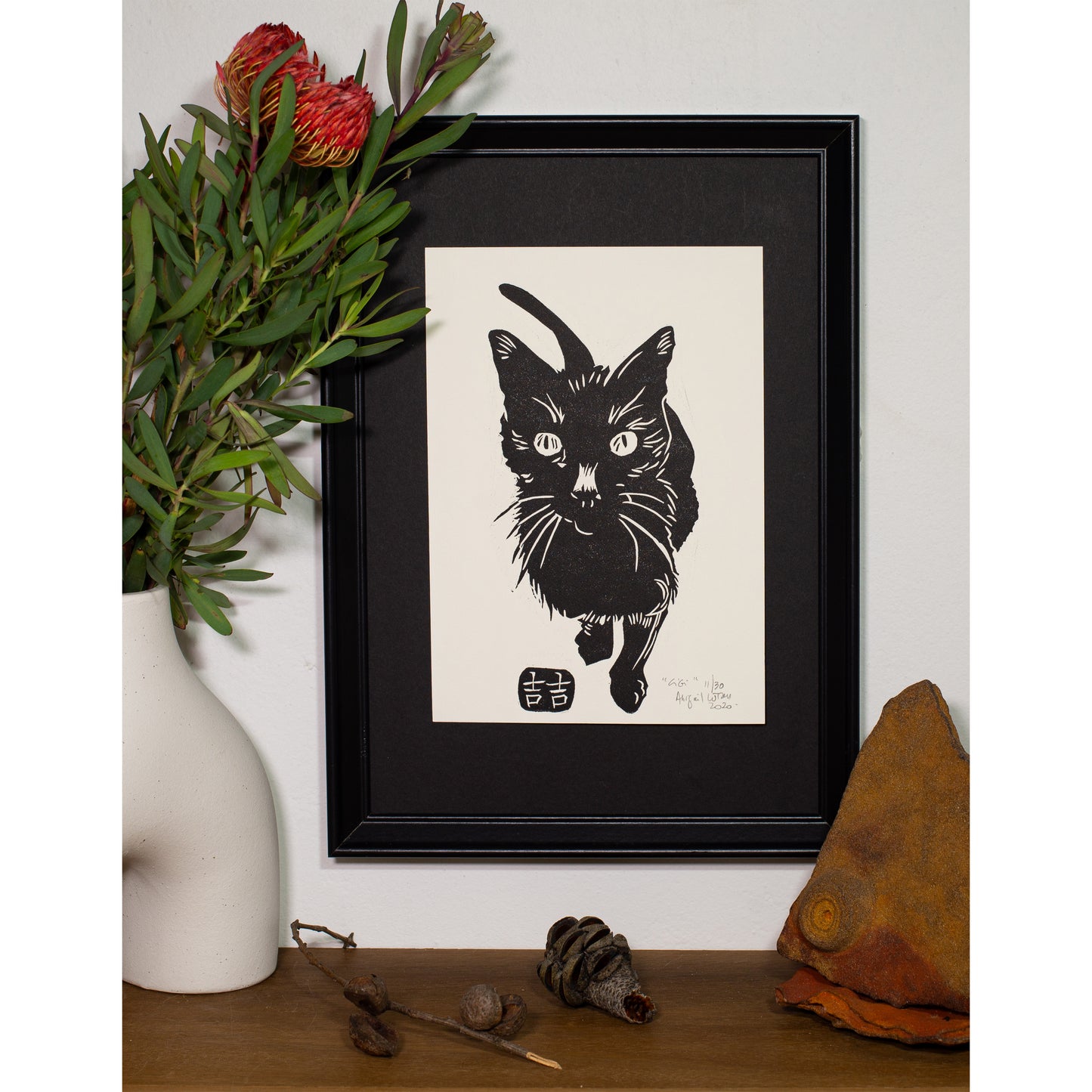 Gigi - Limited Edition Handprinted Linocut