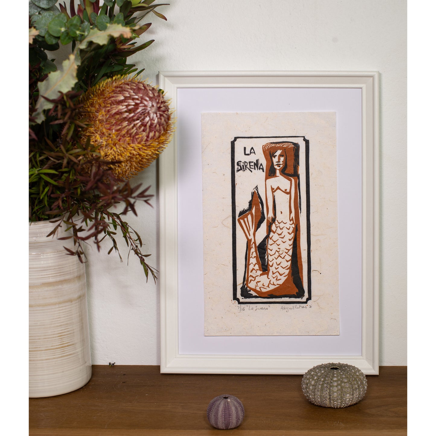 La Sirena - Limited Edition Handprinted Linocut