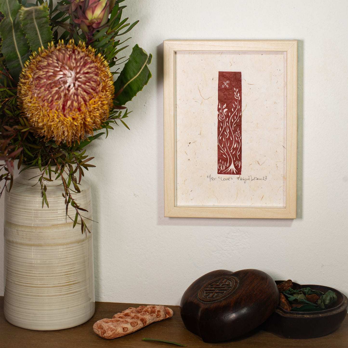 Love - Limited Edition Handprinted Linocut
