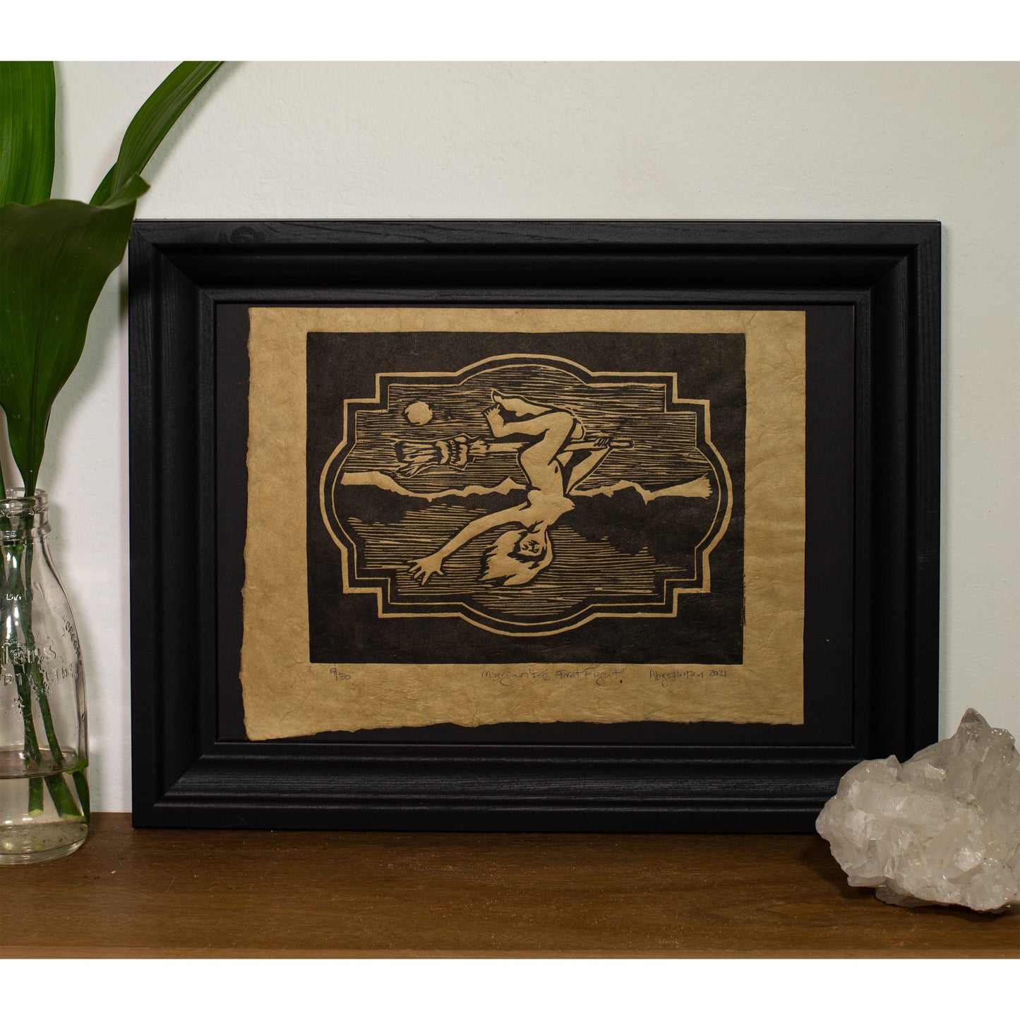 Margarita’s First Flight - Limited Edition Handprinted Woodcut