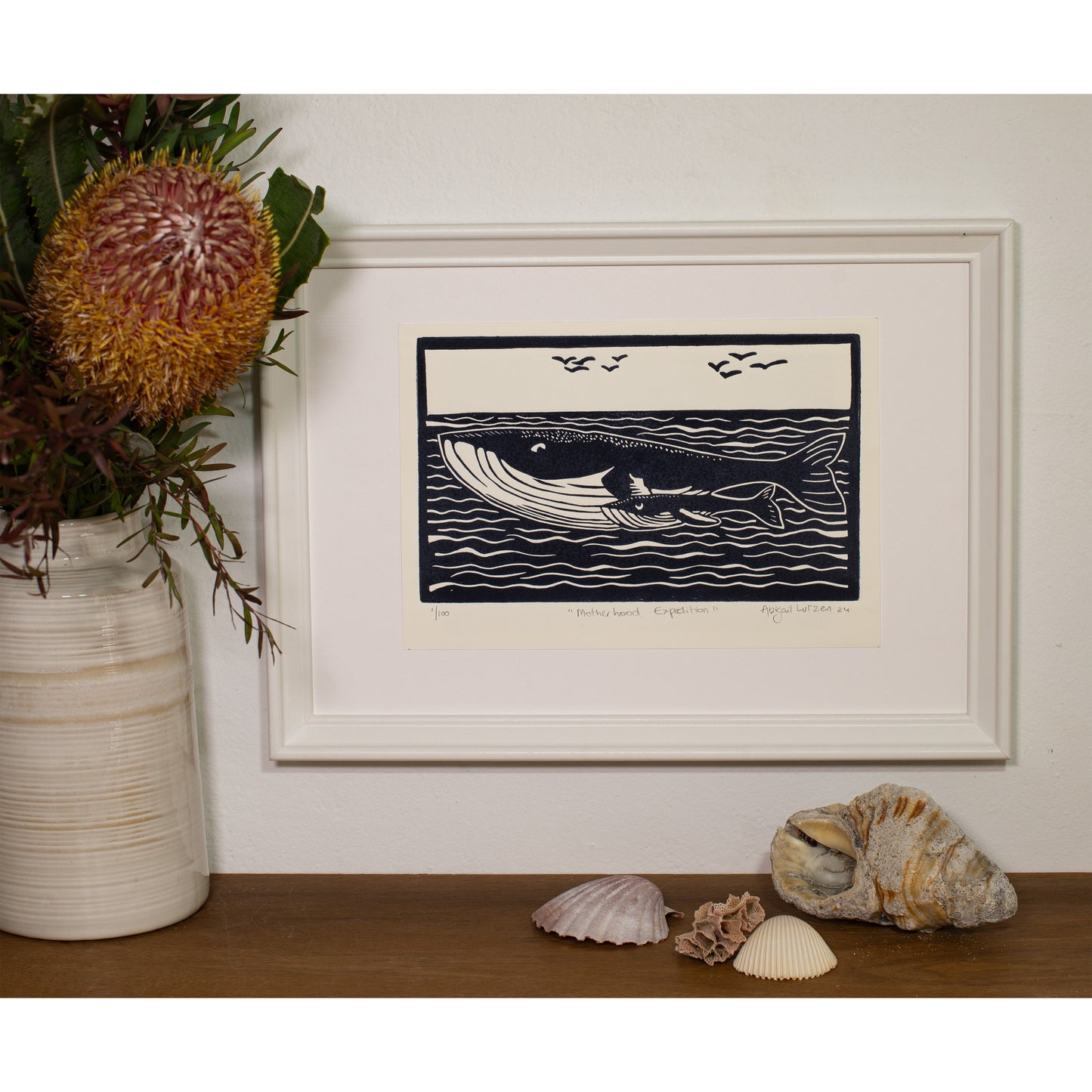 Motherhood Expedition - Limited Edition Handprinted Linocut
