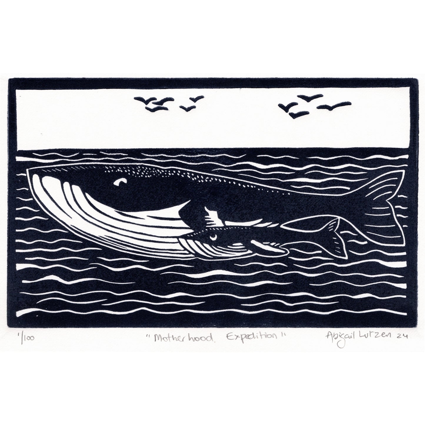 Motherhood Expedition - Limited Edition Handprinted Linocut