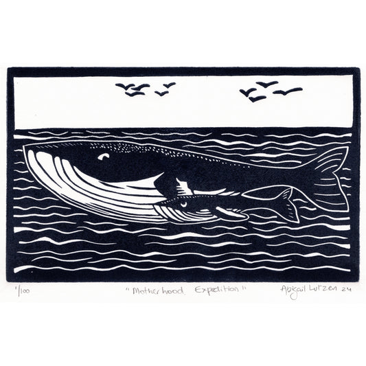 Motherhood Expedition - Limited Edition Handprinted Linocut