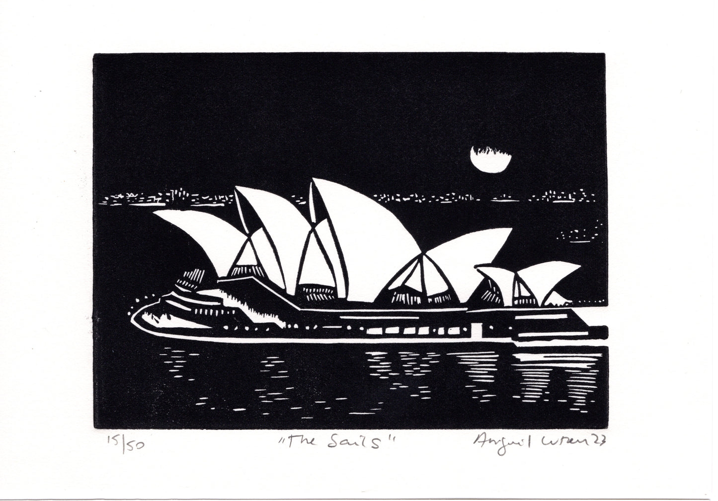 The Sails, Opera House - Limited Edition Handprinted Linocut