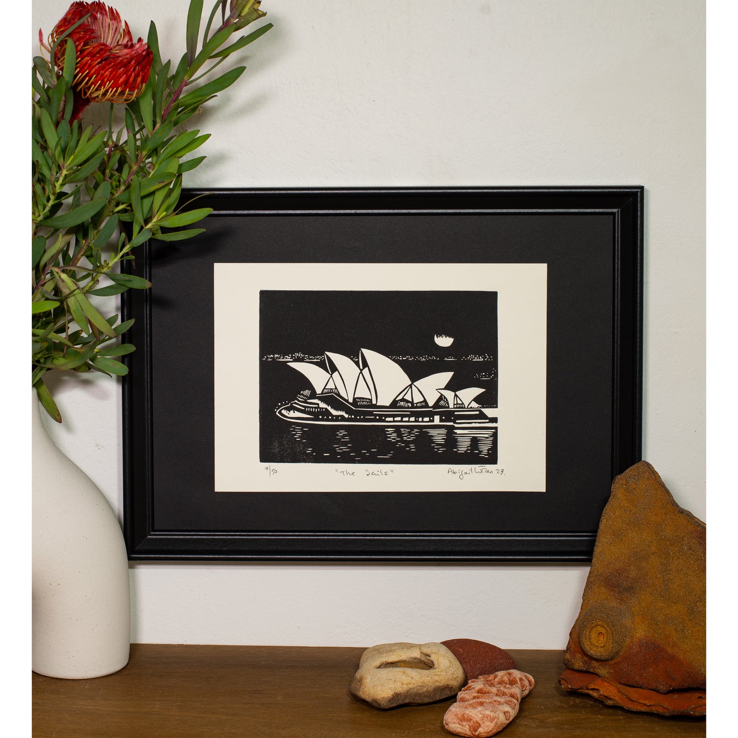 The Sails, Opera House - Limited Edition Handprinted Linocut