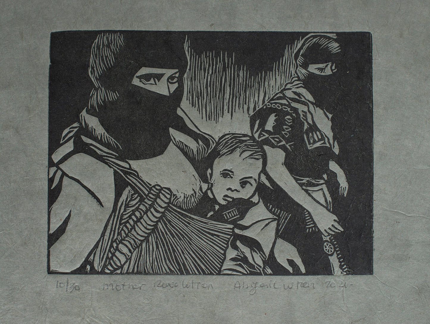 Zapatistas Print, Mexican Revolution, EZLN, Chiapas print, Linocut print, Original Work, Handmade Print, Gift, Limited Edition, Signed.