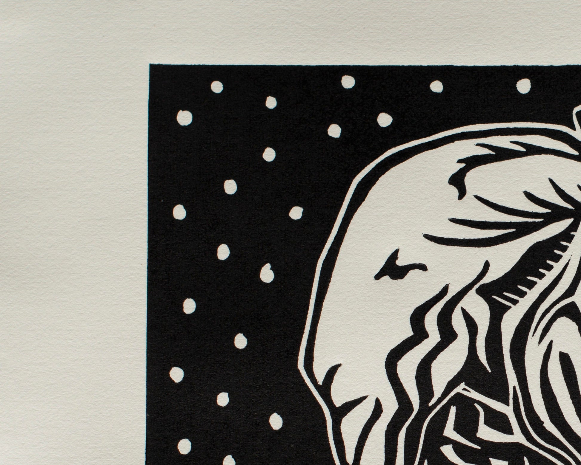 Capricorn Print, Zodiac, Horoscope, Linocut Print, Original Work, Star signs, Black and White, Limited Edition, Signed, Celestial, Art, Gift