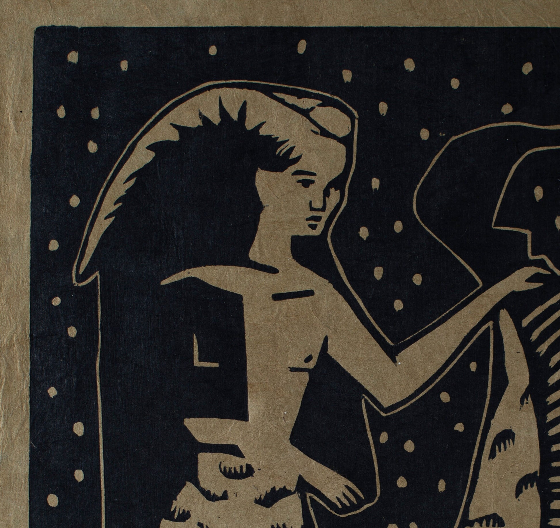 Capricorn Print, Zodiac, Horoscope, Linocut Print, Original Work, Star signs, Black and White, Limited Edition, Signed, Celestial, Art, Gift