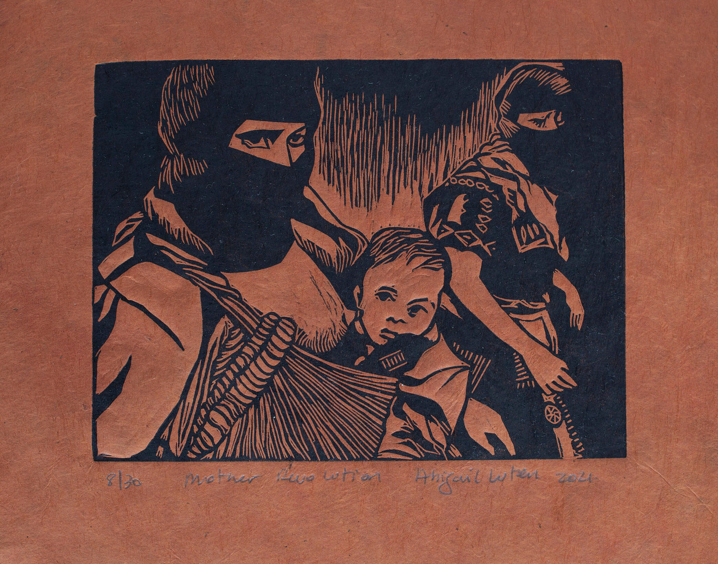 Zapatistas Print, Mexican Revolution, EZLN, Chiapas print, Linocut print, Original Work, Handmade Print, Gift, Limited Edition, Signed.