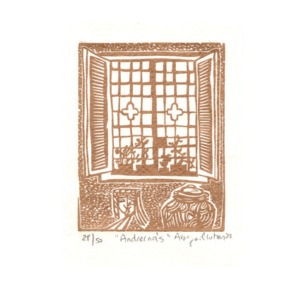 Andreina's - Limited Edition Handprinted Linocut