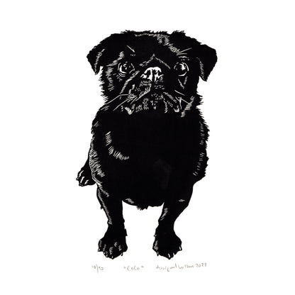 Coco - Limited Edition Handprinted Linocut