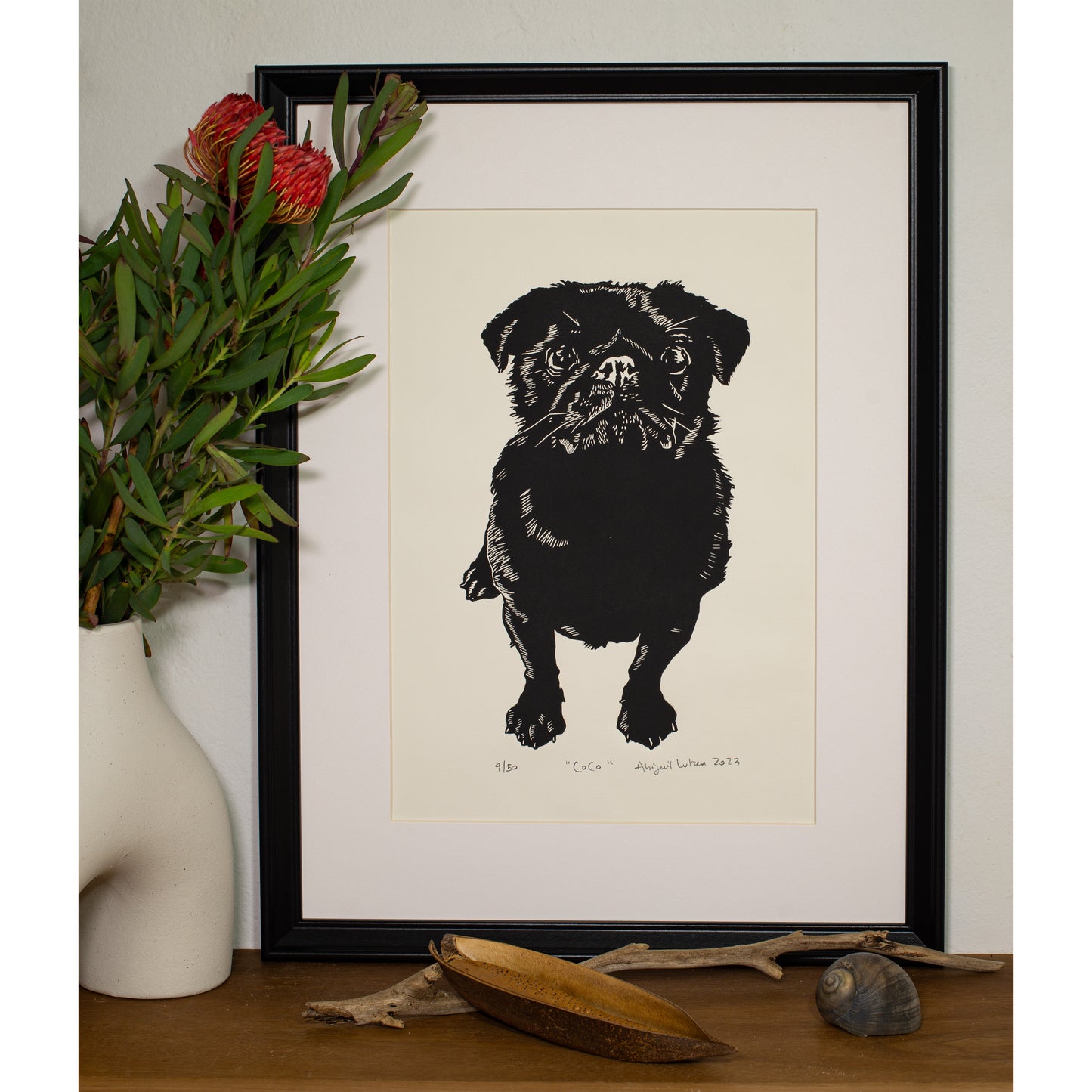 Coco - Limited Edition Handprinted Linocut