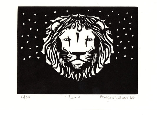 Leo - Limited Edition Handprinted Linocut