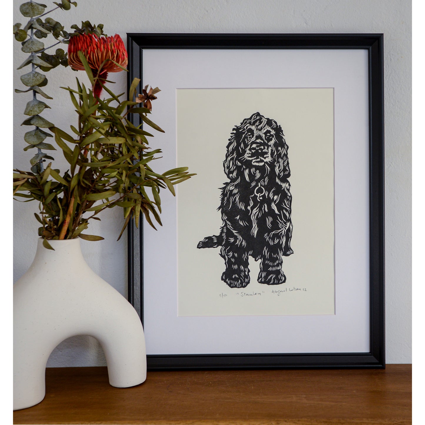 Stanley - Limited Edition Handprinted Linocut